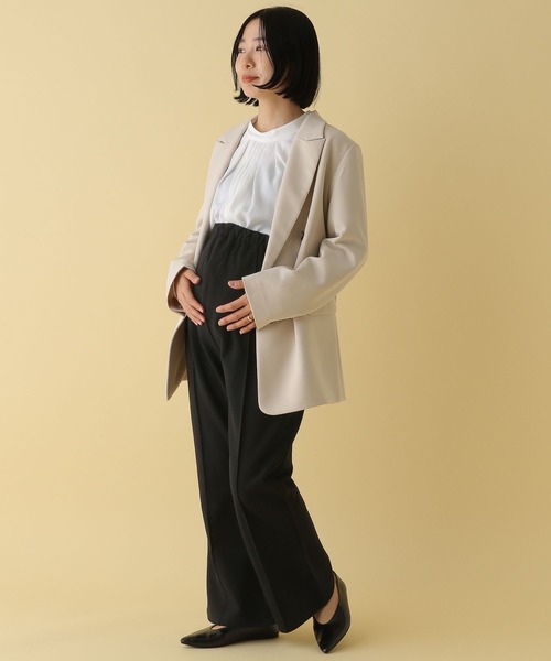 【期間限定出品】lepsim マタニティ　ピンタックデニムフレアパンツ 産前・産後対応】マタニティ／ピンタックデニムフレアパンツ2