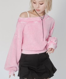 ENVYM | ピグメントオフショルスウェット(スウェット)