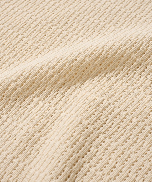 Healthknit(ヘルスニット)の「【Healthknit】Polo Collar S/S Knit / ニットポロシャツ(ポロシャツ・メンズ・アイボリー/ブラック・MEDIUM/X-LARGE/LARGE)」の10枚目の写真