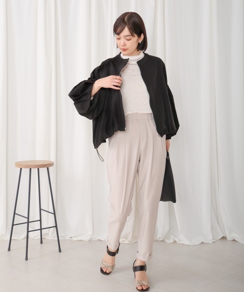 Bou Jeloud（ブージュルード）の「袖バルーンストレッチシアーブルソン（ブルゾン・レディース・ベージュ系その他/ブラック・FREE）」の20枚目の写真