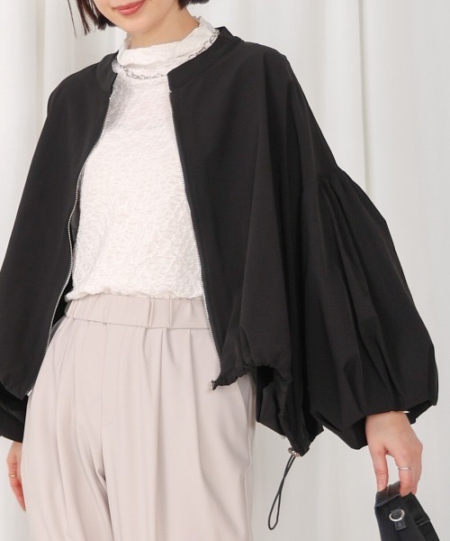 Bou Jeloud（ブージュルード）の「袖バルーンストレッチシアーブルソン（ブルゾン・レディース・ベージュ系その他/ブラック・FREE）」の21枚目の写真