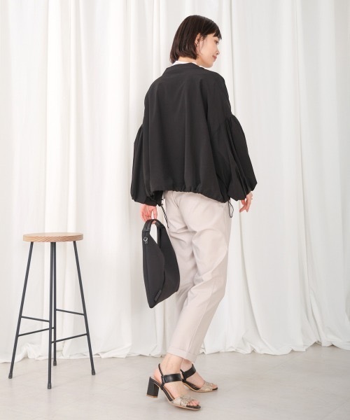 Bou Jeloud（ブージュルード）の「袖バルーンストレッチシアーブルソン（ブルゾン・レディース・ベージュ系その他/ブラック・FREE）」の6枚目の写真