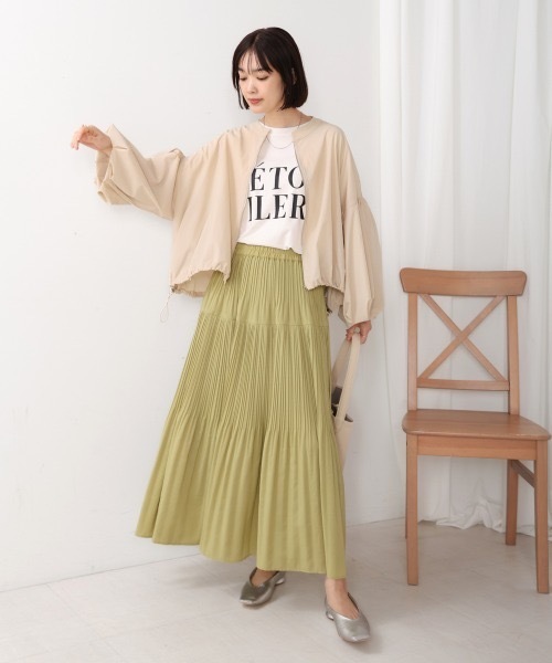 Bou Jeloud（ブージュルード）の「袖バルーンストレッチシアーブルソン（ブルゾン・レディース・ベージュ系その他/ブラック・FREE）」の14枚目の写真