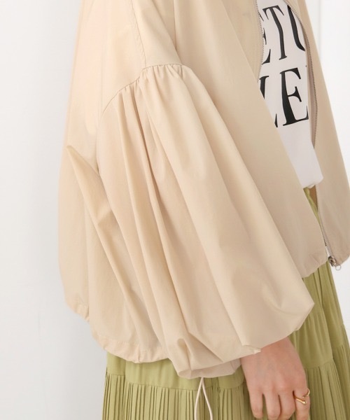 Bou Jeloud（ブージュルード）の「袖バルーンストレッチシアーブルソン（ブルゾン・レディース・ベージュ系その他/ブラック・FREE）」の11枚目の写真