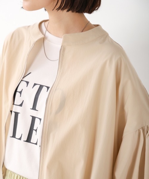 Bou Jeloud（ブージュルード）の「袖バルーンストレッチシアーブルソン（ブルゾン・レディース・ベージュ系その他/ブラック・FREE）」の12枚目の写真