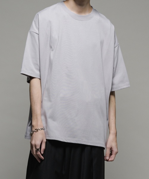 CASPER JOHN（キャスパージョン）の「【COOL TOUCH FABRIC】Standard big T-shirts/スタンダードビッグTシャツ（Tシャツ/カットソー・メンズ・チャコールグレー/ブラック/モカ/ベージュ/ホワイト/ライトグレー・X-SMALL/SMALL/MEDIUM/LARGE）」の4枚目の写真