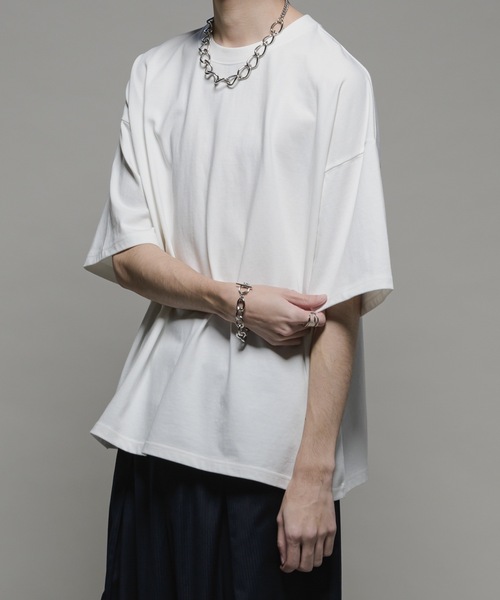 CASPER JOHN（キャスパージョン）の「【COOL TOUCH FABRIC】Standard big T-shirts/スタンダードビッグTシャツ（Tシャツ/カットソー・メンズ・チャコールグレー/ブラック/モカ/ベージュ/ホワイト/ライトグレー・X-SMALL/SMALL/MEDIUM/LARGE）」の14枚目の写真