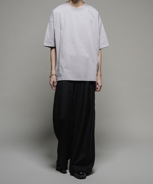 Tシャツ・カットソー Herringbone wide pants CHARCOAL COOL TOUCH FABRIC】Standard big T-shirts/スタンダードビッグT