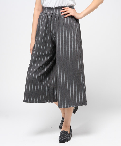 one after another NICE CLAUP(ワンアフターアナザーナイスクラップ)の「【ナイスクラップ】ポンチイージーガウチョパンツ(その他パンツ・レディース・キャメル/カーキ/ボルドー/ブラック/グレー/ネイビー・FREE)」の3枚目の写真