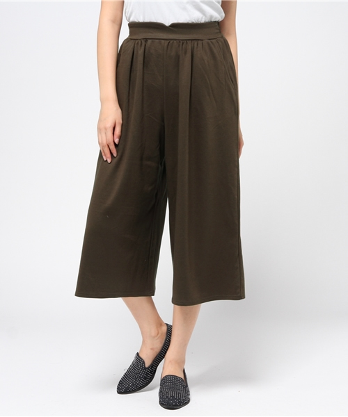 one after another NICE CLAUP(ワンアフターアナザーナイスクラップ)の「【ナイスクラップ】ポンチイージーガウチョパンツ(その他パンツ・レディース・キャメル/カーキ/ボルドー/ブラック/グレー/ネイビー・FREE)」の4枚目の写真