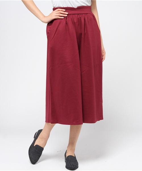 one after another NICE CLAUP(ワンアフターアナザーナイスクラップ)の「【ナイスクラップ】ポンチイージーガウチョパンツ(その他パンツ・レディース・キャメル/カーキ/ボルドー/ブラック/グレー/ネイビー・FREE)」の6枚目の写真