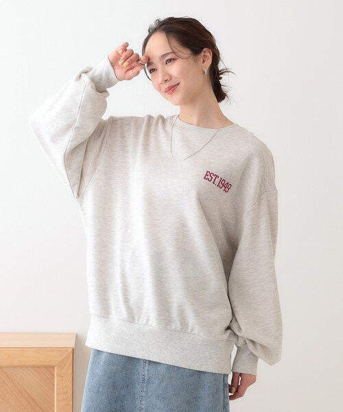 Cutie Blonde（キューティーブロンド）の「オーバーサイズで抜け感をプラス バックプリントスウェット（スウェット・レディース・オレンジ系/ライトグレー/ブルー・00）」の4枚目の写真