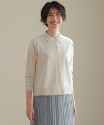 【洗える】ニットポロ カーディガン