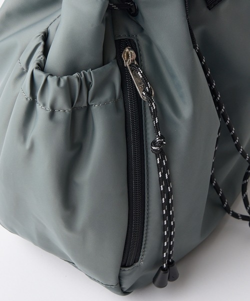 FREDRIK PACKERS(フレドリックパッカーズ)の「【FREDRIK PACKERS】≪別注≫SATIN PUFF BLOOM SHOULDER サテンブルームショルダー 巾着バッグ ミニショルダー 手提げ 2WAY(ショルダーバッグ・レディース・グレー/オリーブ/ブラック・FREE)」の8枚目の写真