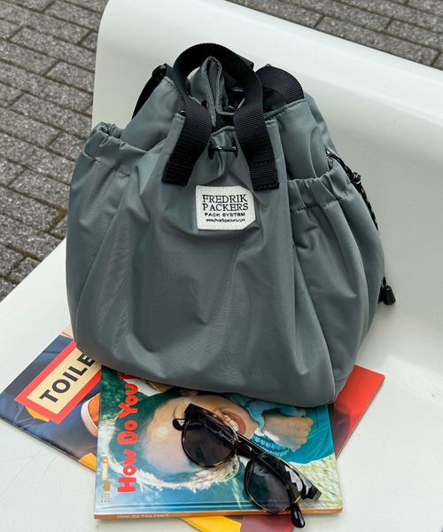 FREDRIK PACKERS(フレドリックパッカーズ)の「【FREDRIK PACKERS】≪別注≫SATIN PUFF BLOOM SHOULDER サテンブルームショルダー 巾着バッグ ミニショルダー 手提げ 2WAY(ショルダーバッグ・レディース・グレー/オリーブ/ブラック・FREE)」の19枚目の写真