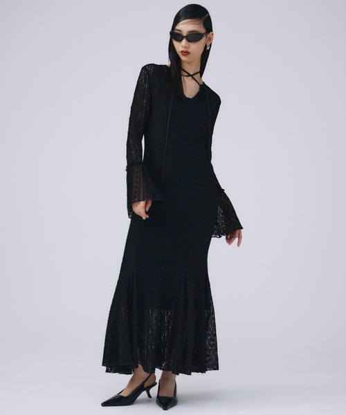 ANDI BAGUS☆Mireille Dress ベルスリーブ ワンピース ドレス JOSE MOON(ジョゼムーン)の「BELLSLEEVE LACE DRESS/ベル