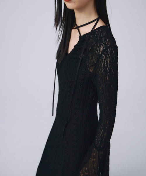 josemoon/ジョゼムーン/BELLSLEEVE LACE DRESS BELLSLEEVE LACE DRESS/ベルスリーブレースドレス（ワンピース