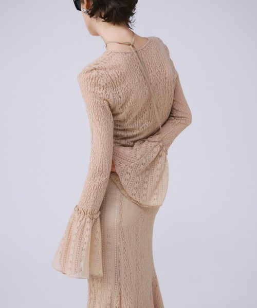 BELLSLEEVE LACE DRESS/ベルスリーブレースドレス（ワンピース