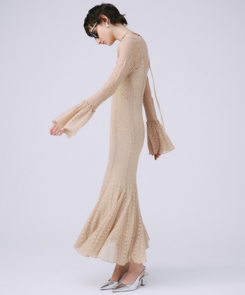 BELLSLEEVE LACE DRESS/ベルスリーブレースドレス（ワンピース
