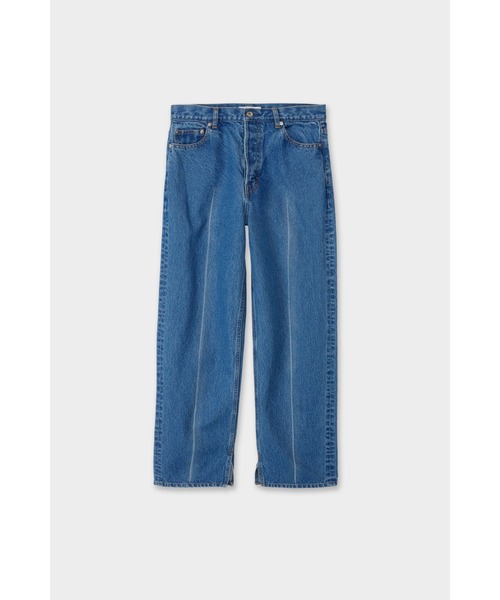 CINOH（チノ）の「デニムクリースパンツ（デニムパンツ・レディース・ブルー・5/4/3/2/1）」の2枚目の写真