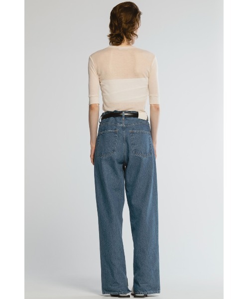 CINOH（チノ）の「デニムクリースパンツ（デニムパンツ・レディース・ブルー・5/4/3/2/1）」の9枚目の写真