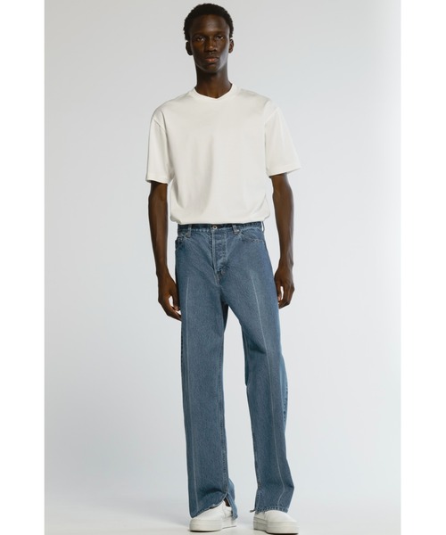 CINOH（チノ）の「デニムクリースパンツ（デニムパンツ・レディース・ブルー・5/4/3/2/1）」の14枚目の写真