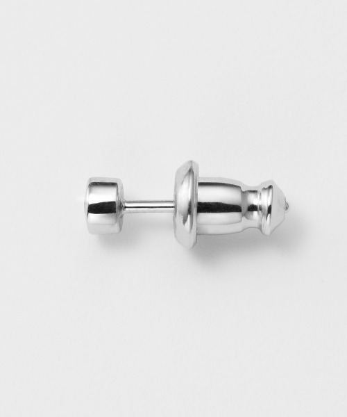 4℃ HOMME+(ヨンドシーオムプラス)の「シルバー ブラック・ダイヤモンド ピアス/片耳用(ピアス(片耳用)・メンズ・シルバー・FREE)」の2枚目の写真