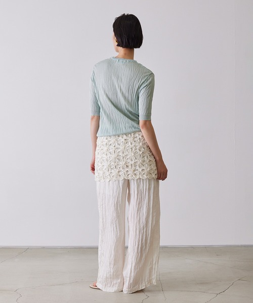 ADAWAS(アダワズ)の「ADAWAS/アダワス TAPE EMBROIDERY TWO-PIECE TROUSER SET 巻きスカート付きパンツ(その他パンツ・レディース・ピンク/ブラック/ナチュラル・ONE SIZE)」の8枚目の写真