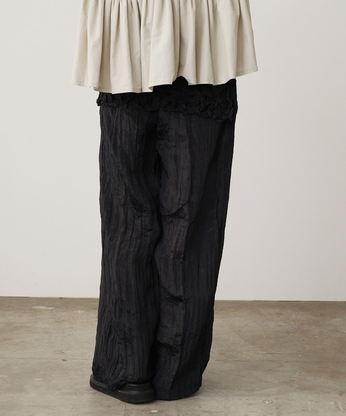 ADAWAS(アダワズ)の「ADAWAS/アダワス TAPE EMBROIDERY TWO-PIECE TROUSER SET 巻きスカート付きパンツ(その他パンツ・レディース・ピンク/ブラック/ナチュラル・ONE SIZE)」の10枚目の写真