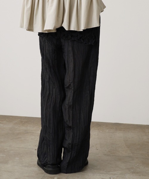 ADAWAS(アダワズ)の「ADAWAS/アダワス TAPE EMBROIDERY TWO-PIECE TROUSER SET 巻きスカート付きパンツ(その他パンツ・レディース・ピンク/ブラック/ナチュラル・ONE SIZE)」の11枚目の写真