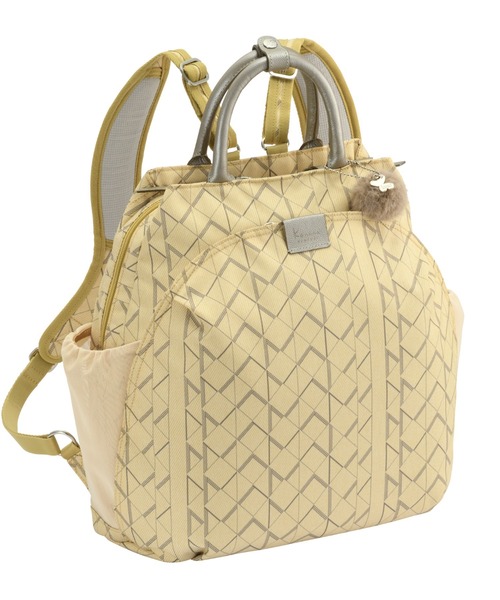 Kanana project(カナナプロジェクト)の「リュックサック KM-2 A4サイズ収納 13L 68714(バックパック/リュック・レディース・ブラック/グレー系その他/イエロー系・FREE)」の3枚目の写真