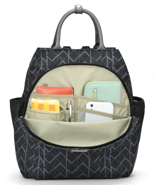 Kanana project(カナナプロジェクト)の「リュックサック KM-2 A4サイズ収納 13L 68714(バックパック/リュック・レディース・ブラック/グレー系その他/イエロー系・FREE)」の12枚目の写真