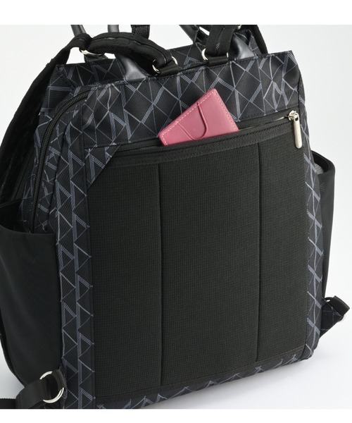 Kanana project(カナナプロジェクト)の「リュックサック KM-2 A4サイズ収納 13L 68714(バックパック/リュック・レディース・ブラック/グレー系その他/イエロー系・FREE)」の14枚目の写真