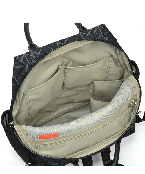 Kanana project(カナナプロジェクト)の「リュックサック KM-2 A4サイズ収納 13L 68714(バックパック/リュック・レディース・ブラック/グレー系その他/イエロー系・FREE)」の15枚目の写真