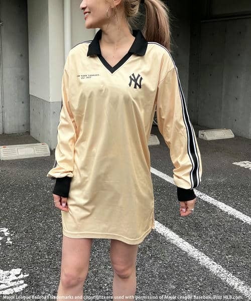 BACK TO THE FIELD(バック トゥー ザ フィールド)の「【MLB】サイドラインジャージワンピース(ワンピース・レディース・イエロー/ピンク/ブラック・FREE)」の13枚目の写真