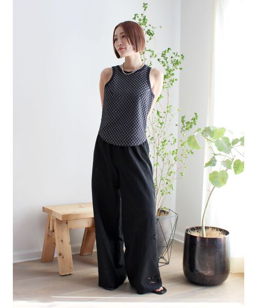 訳あり Ungrid カットワークデザインラフパンツ Ungrid パンツ カットワークデザインラフパンツ レディース