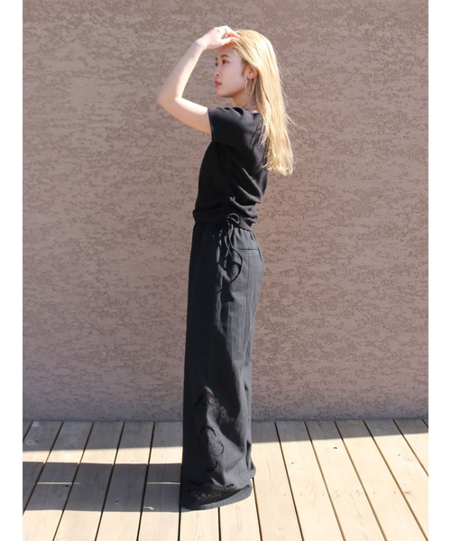 カットワークデザインラフパンツ　ブルー セール】カットワークデザインラフパンツ（その他パンツ