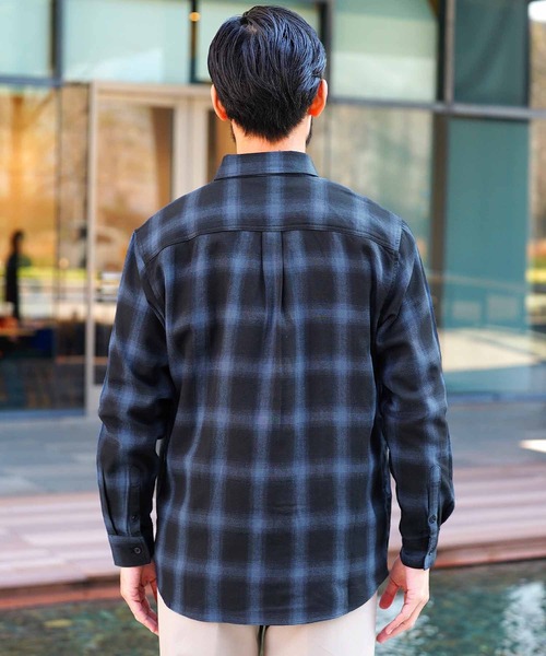 jiggys shop(ジギーズショップ)の「オンブレーチェック レギュラーカラー長袖シャツ(シャツ/ブラウス・メンズ・グレー/ブラック/ブルー・X-LARGE/LARGE/MEDIUM/SMALL)」の15枚目の写真