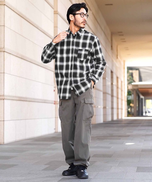jiggys shop(ジギーズショップ)の「オンブレーチェック レギュラーカラー長袖シャツ(シャツ/ブラウス・メンズ・グレー/ブラック/ブルー・X-LARGE/LARGE/MEDIUM/SMALL)」の8枚目の写真