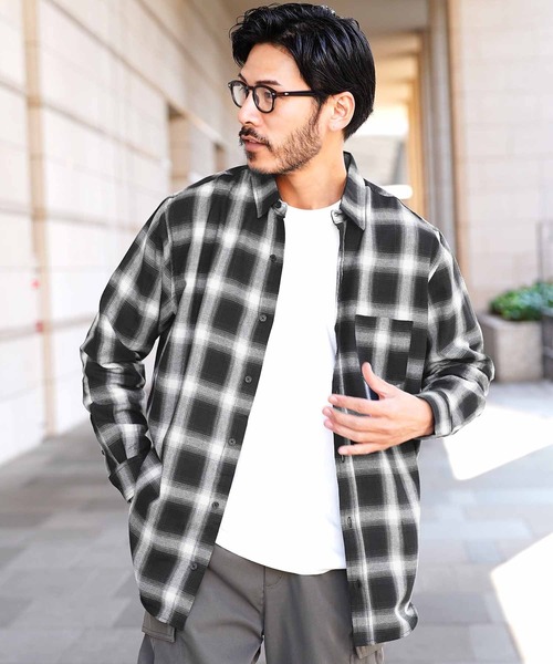 jiggys shop(ジギーズショップ)の「オンブレーチェック レギュラーカラー長袖シャツ(シャツ/ブラウス・メンズ・グレー/ブラック/ブルー・X-LARGE/LARGE/MEDIUM/SMALL)」の21枚目の写真