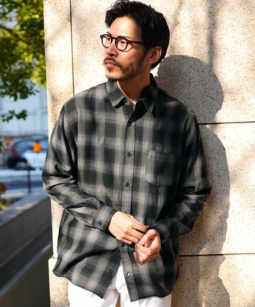 jiggys shop(ジギーズショップ)の「オンブレーチェック レギュラーカラー長袖シャツ(シャツ/ブラウス・メンズ・グレー/ブラック/ブルー・X-LARGE/LARGE/MEDIUM/SMALL)」の20枚目の写真