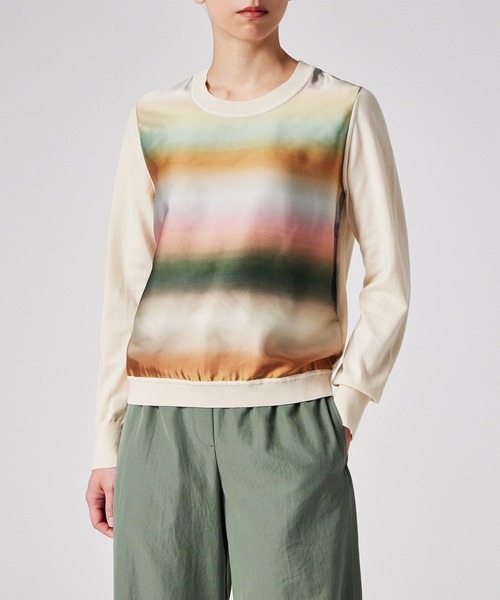 Paul Smith（ポールスミス）の「ウィメンズ "Smith Stripe" コンビ ニット / 155224 763N（ニット/セーター・レディース・マルチ・MEDIUM/2L）」の6枚目の写真