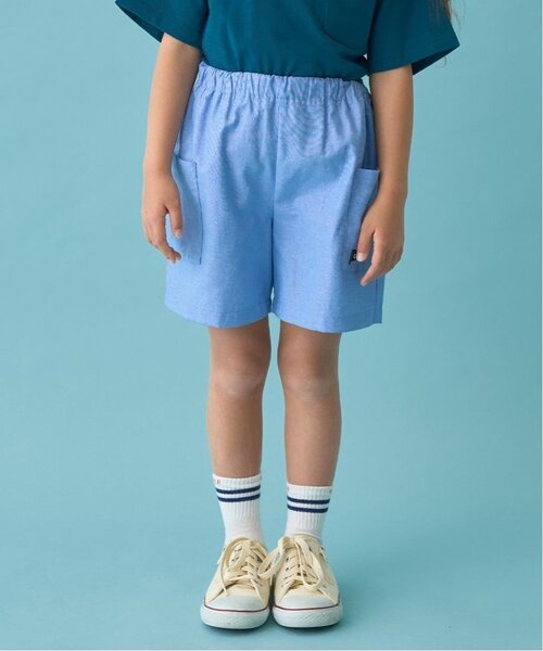 b・ROOM(ビールーム)の「【セットアップ可能】サイドポケットアソート4分丈パンツ【子供服】【キッズ】【男の子】【女の子】(その他パンツ・キッズ・ブルー/ブラック/アイボリー/ブルー系その他2/カラフル/モスグリーン/ベージュ/ミント/ネイビー/イエロー・150cm/130cm/120cm/110cm/140cm/100cm)」の7枚目の写真
