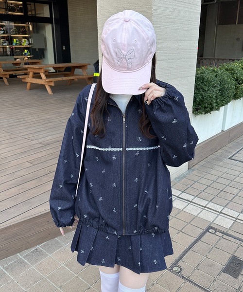 apres jour（アプレジュール）の「【セットアップ可能】柄アソートBIGブルゾン（ブルゾン・レディース・ブルー/ホワイト系その他2/ブラック系その他/インディゴブルー・フリー/X-LARGE）」の8枚目の写真