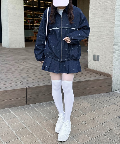 apres jour（アプレジュール）の「【セットアップ可能】柄アソートBIGブルゾン（ブルゾン・レディース・ブルー/ホワイト系その他2/ブラック系その他/インディゴブルー・フリー/X-LARGE）」の10枚目の写真