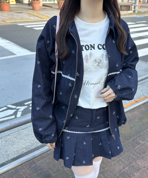 apres jour（アプレジュール）の「【セットアップ可能】柄アソートBIGブルゾン（ブルゾン・レディース・ブルー/ホワイト系その他2/ブラック系その他/インディゴブルー・フリー/X-LARGE）」の5枚目の写真