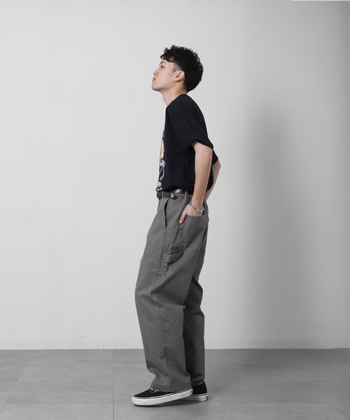 COBMASTER（コブマスター）の「【COBMASTER】 ピグメント ツイル ダブルニー ワイド ペインターパンツ（チノパンツ・メンズ・ブルー/サンドベージュ/チャコール・X-LARGE/LARGE/MEDIUM）」の7枚目の写真