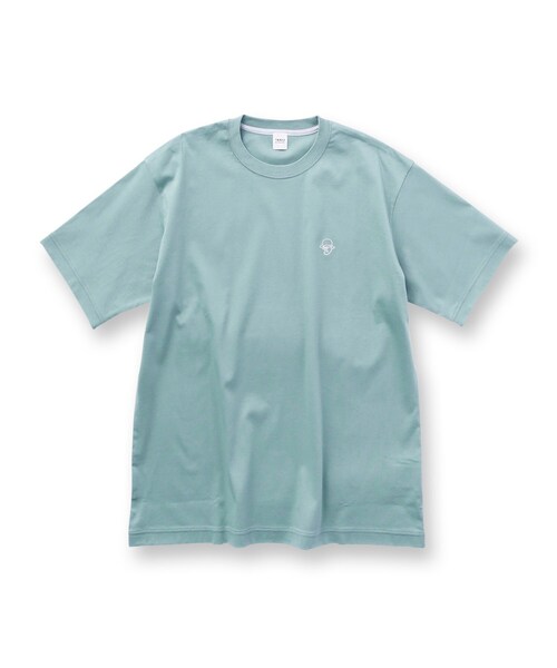 TAKEO KIKUCHI(タケオキクチ)の「ワンポイント カラー刺繍 Tシャツ(Tシャツ/カットソー・メンズ・ダークグリーン/ブルー/ホワイト/サンドベージュ・01/02/03/04/05)」の5枚目の写真