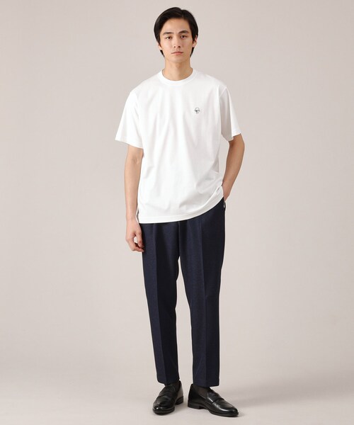 TAKEO KIKUCHI(タケオキクチ)の「ワンポイント カラー刺繍 Tシャツ(Tシャツ/カットソー・メンズ・ダークグリーン/ブルー/ホワイト/サンドベージュ・01/02/03/04/05)」の14枚目の写真