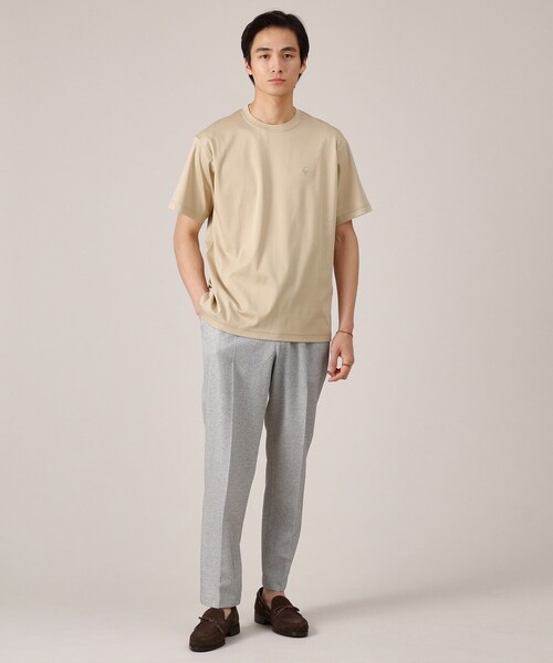 TAKEO KIKUCHI(タケオキクチ)の「ワンポイント カラー刺繍 Tシャツ(Tシャツ/カットソー・メンズ・ダークグリーン/ブルー/ホワイト/サンドベージュ・01/02/03/04/05)」の22枚目の写真